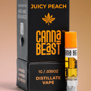 Canna Beast – Juicy Peach Delta-9 THC Vape Cartridge